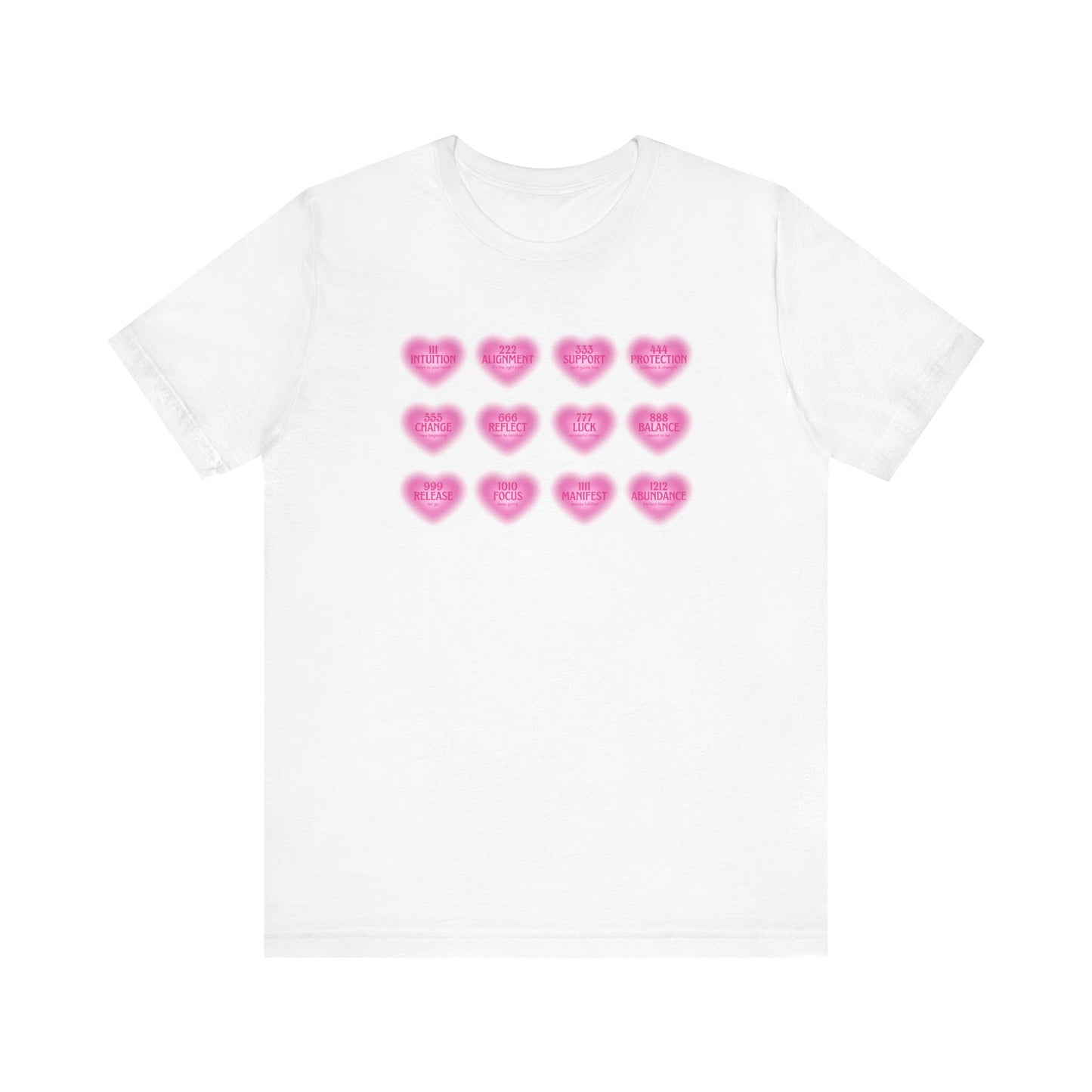 Angel numbers, angel number chart, blessings, Jersey Short Sleeve Tee