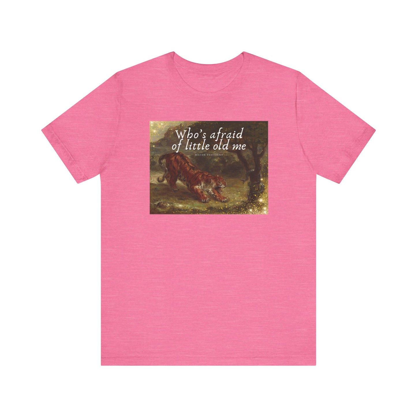 T-Shirt - Eugene Delacroix Artist Swifties Tiger Fight The Patriarchy Tee, Unisex Jersey Short Sleeve Top, Vote for Kamala Shirt