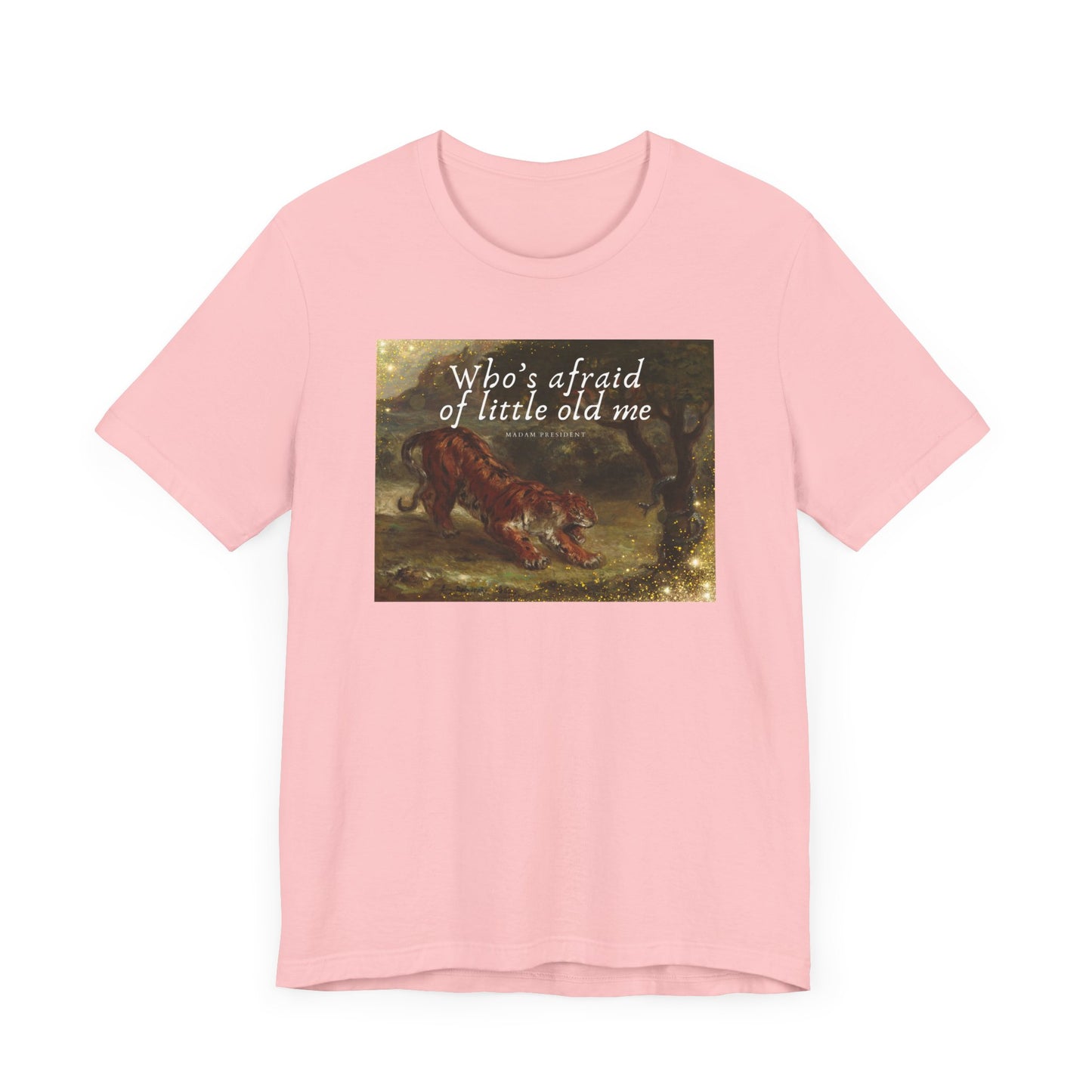 T-Shirt - Eugene Delacroix Artist Swifties Tiger Fight The Patriarchy Tee, Unisex Jersey Short Sleeve Top, Vote for Kamala Shirt