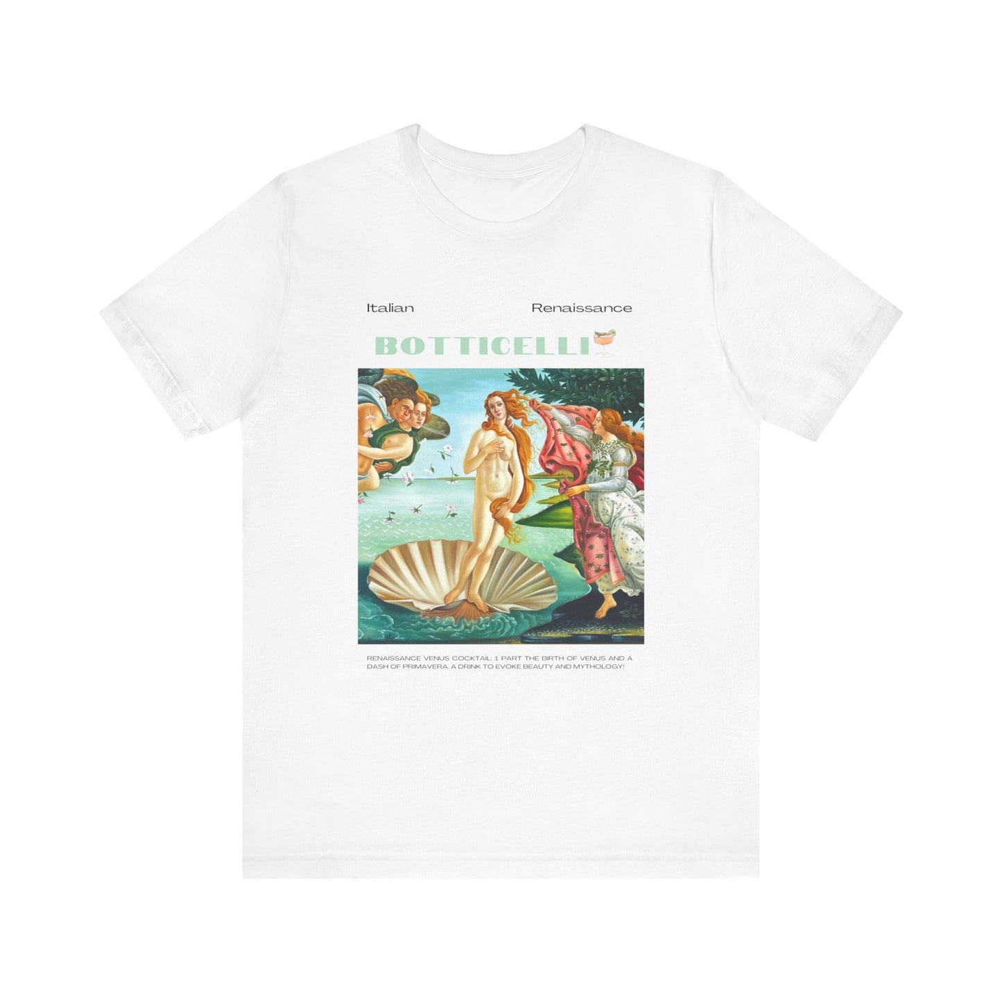 Botticelli, art lover, italian renaissance, Jersey Short Sleeve Tee