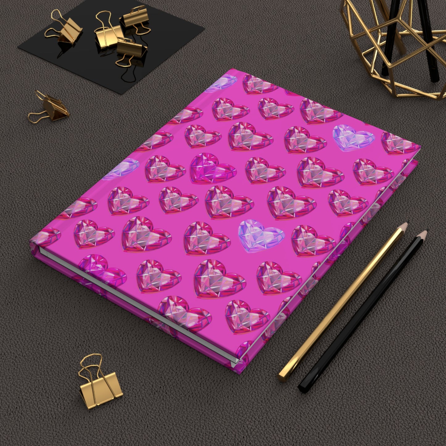 Pink Vintage Rose Hardcover Journal — Floral Pattern Notebook for Notes & Gifts