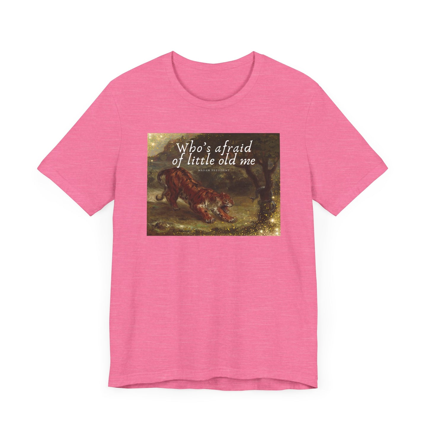 T-Shirt - Eugene Delacroix Artist Swifties Tiger Fight The Patriarchy Tee, Unisex Jersey Short Sleeve Top, Vote for Kamala Shirt