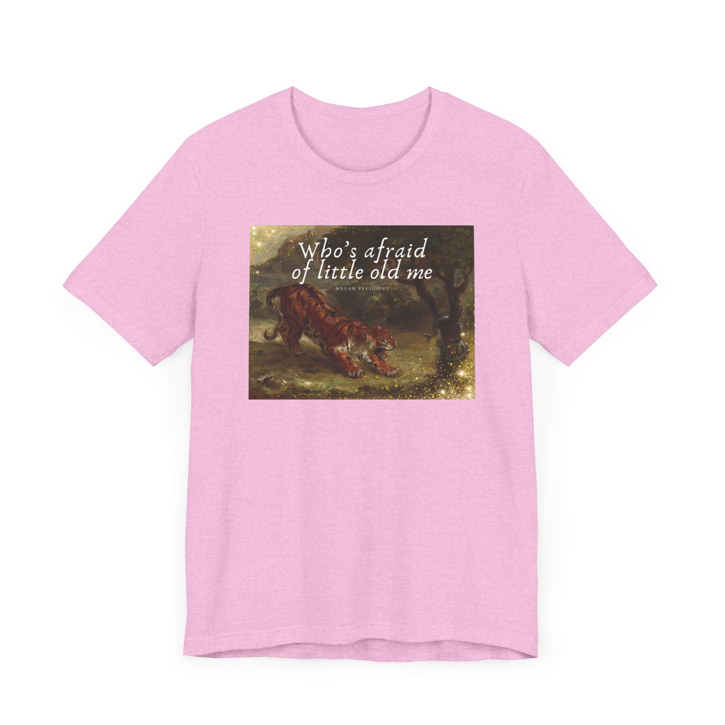 T-Shirt - Eugene Delacroix Artist Swifties Tiger Fight The Patriarchy Tee, Unisex Jersey Short Sleeve Top, Vote for Kamala Shirt