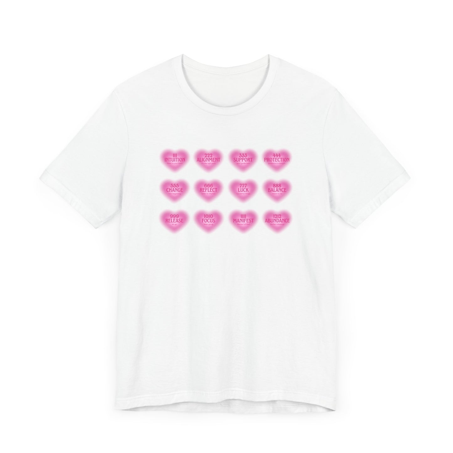 Angel numbers, angel number chart, blessings, Jersey Short Sleeve Tee