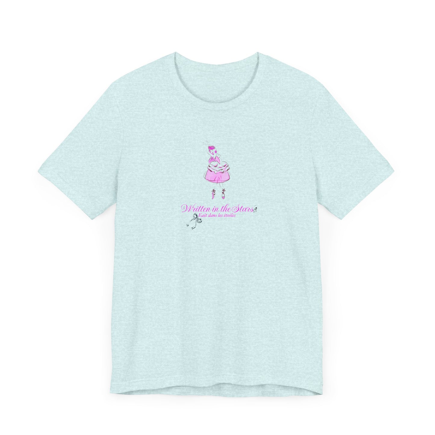 Written in the Stars, french, Astrology, Zodiac Shirt, Crescent Moon, balletcore, Spiritual Shirt, ballerina, Astrology Tee