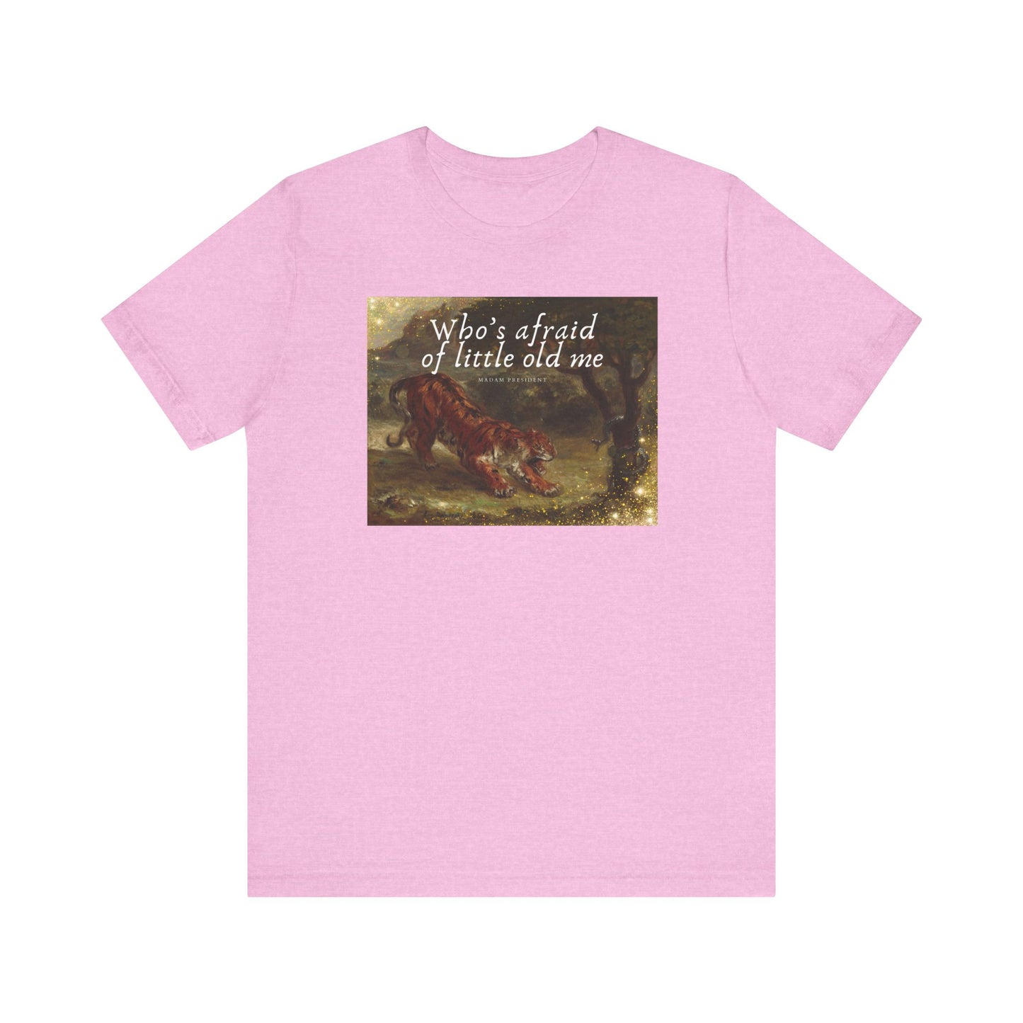 T-Shirt - Eugene Delacroix Artist Swifties Tiger Fight The Patriarchy Tee, Unisex Jersey Short Sleeve Top, Vote for Kamala Shirt