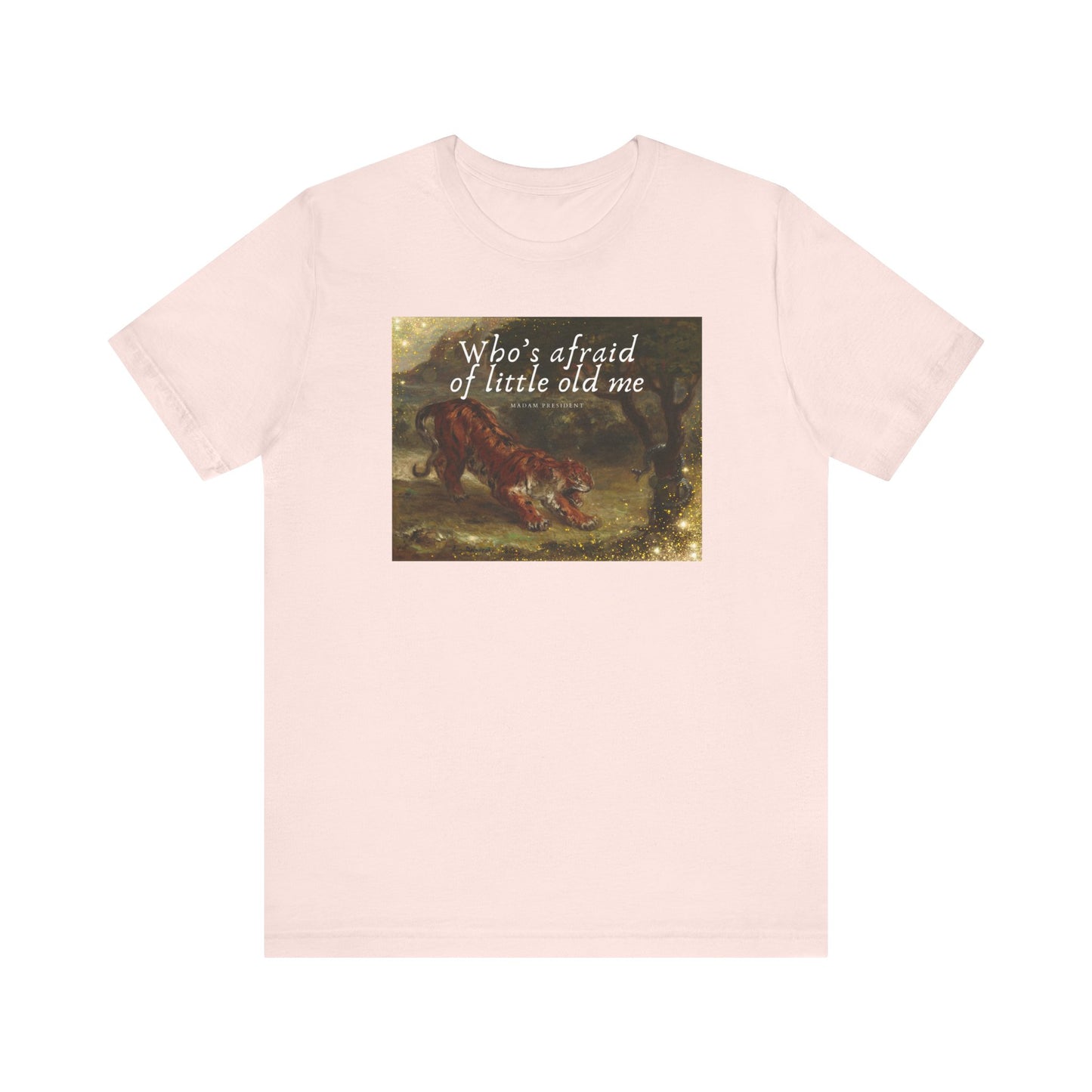 T-Shirt - Eugene Delacroix Artist Swifties Tiger Fight The Patriarchy Tee, Unisex Jersey Short Sleeve Top, Vote for Kamala Shirt