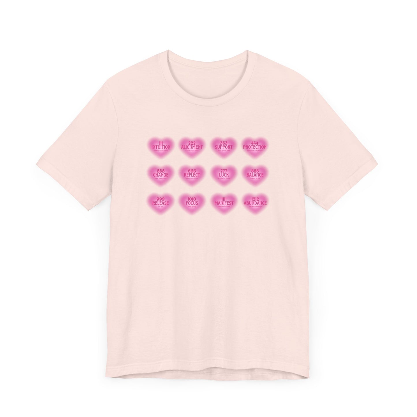 Angel numbers, angel number chart, blessings, Jersey Short Sleeve Tee
