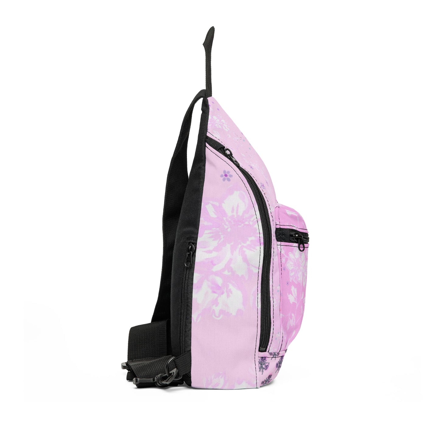 Pink Floral Sling Bag – Casual Crossbody Backpack for Teens & Women