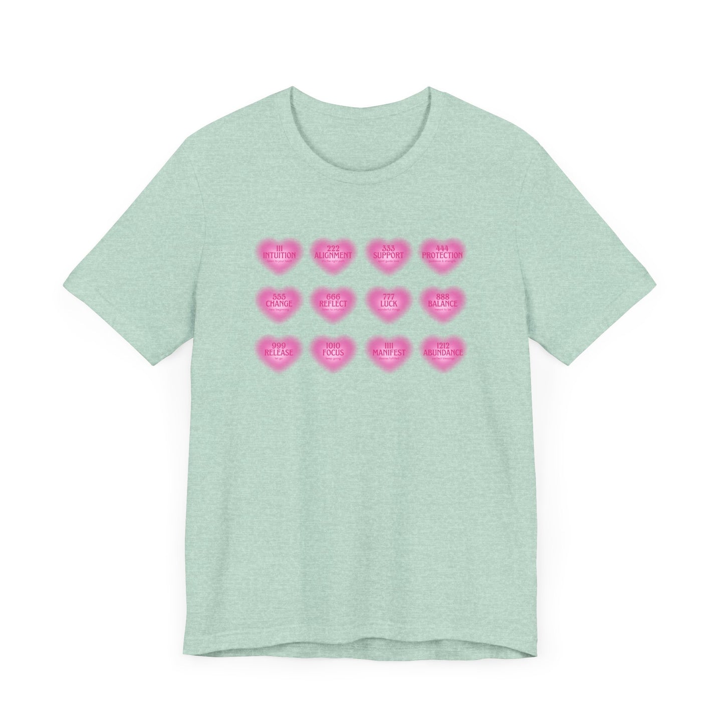Angel numbers, angel number chart, blessings, Jersey Short Sleeve Tee