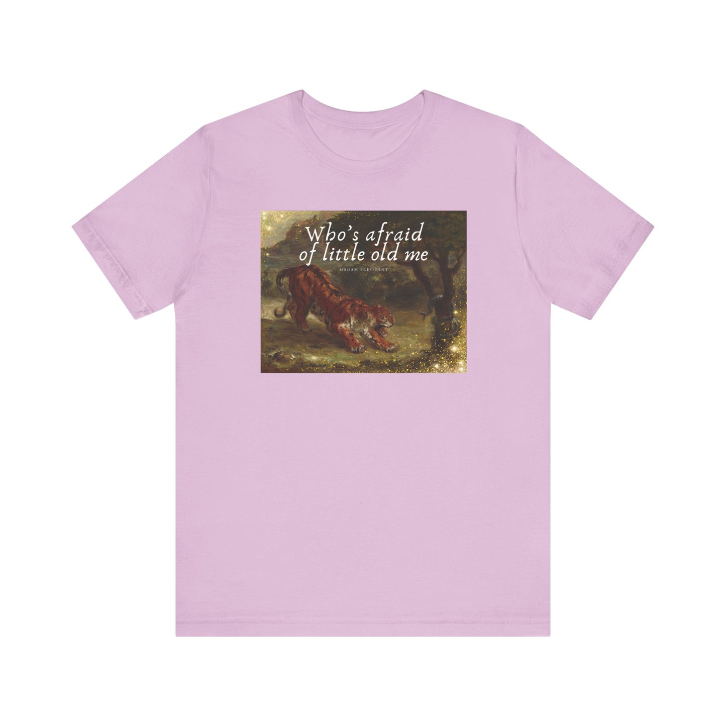 T-Shirt - Eugene Delacroix Artist Swifties Tiger Fight The Patriarchy Tee, Unisex Jersey Short Sleeve Top, Vote for Kamala Shirt