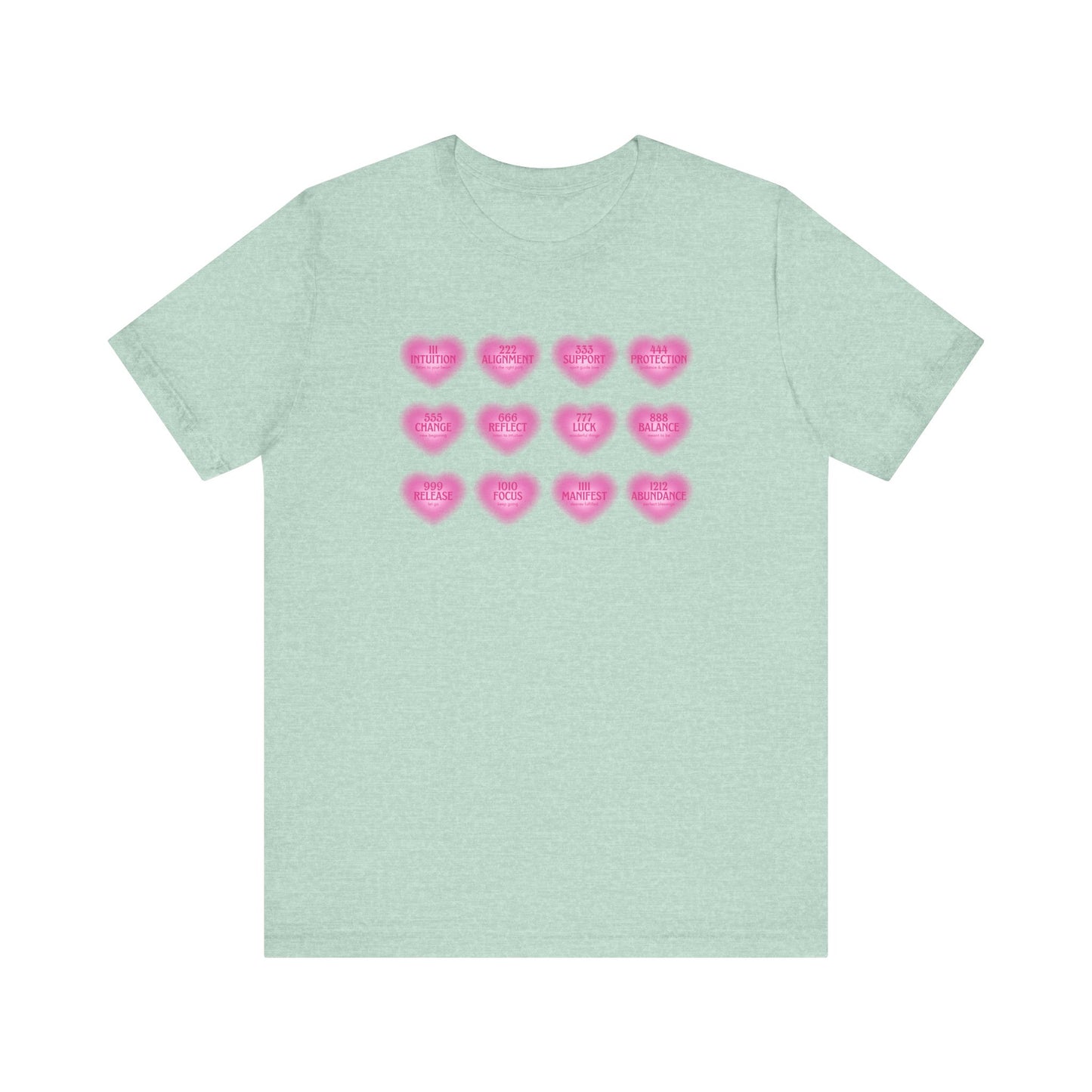Angel numbers, angel number chart, blessings, Jersey Short Sleeve Tee