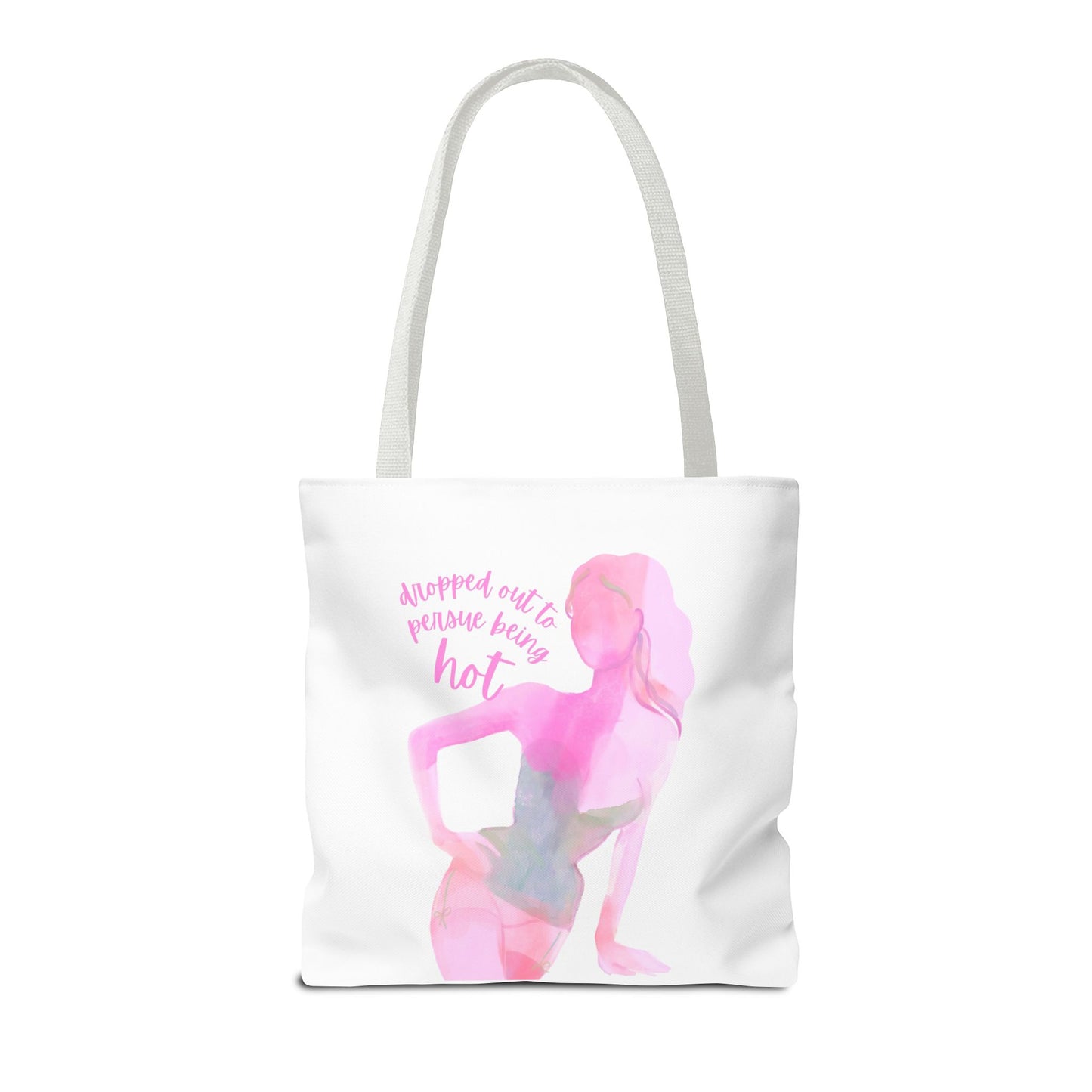 Pink Glam Tote Bag — Feminine Fashion Illustration Canvas Tote
