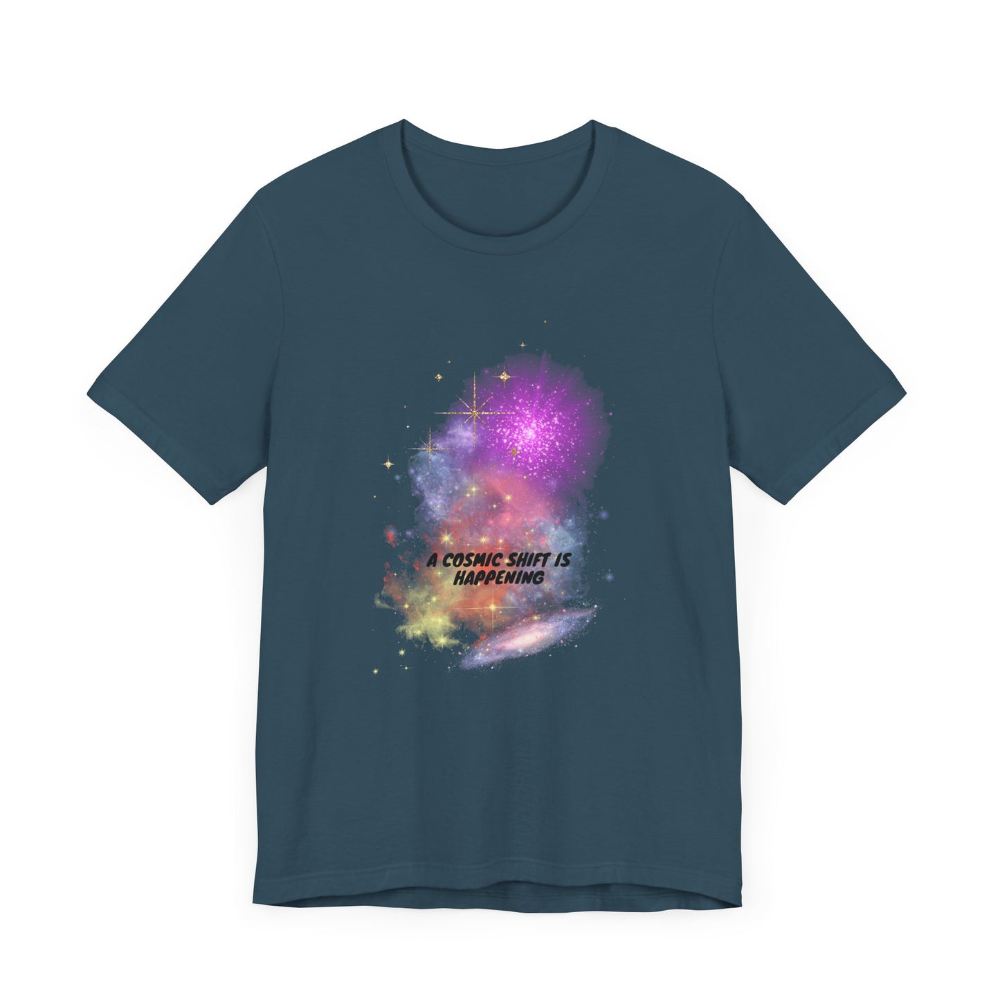 a cosmic shift is happening, Jersey Short Sleeve Tee