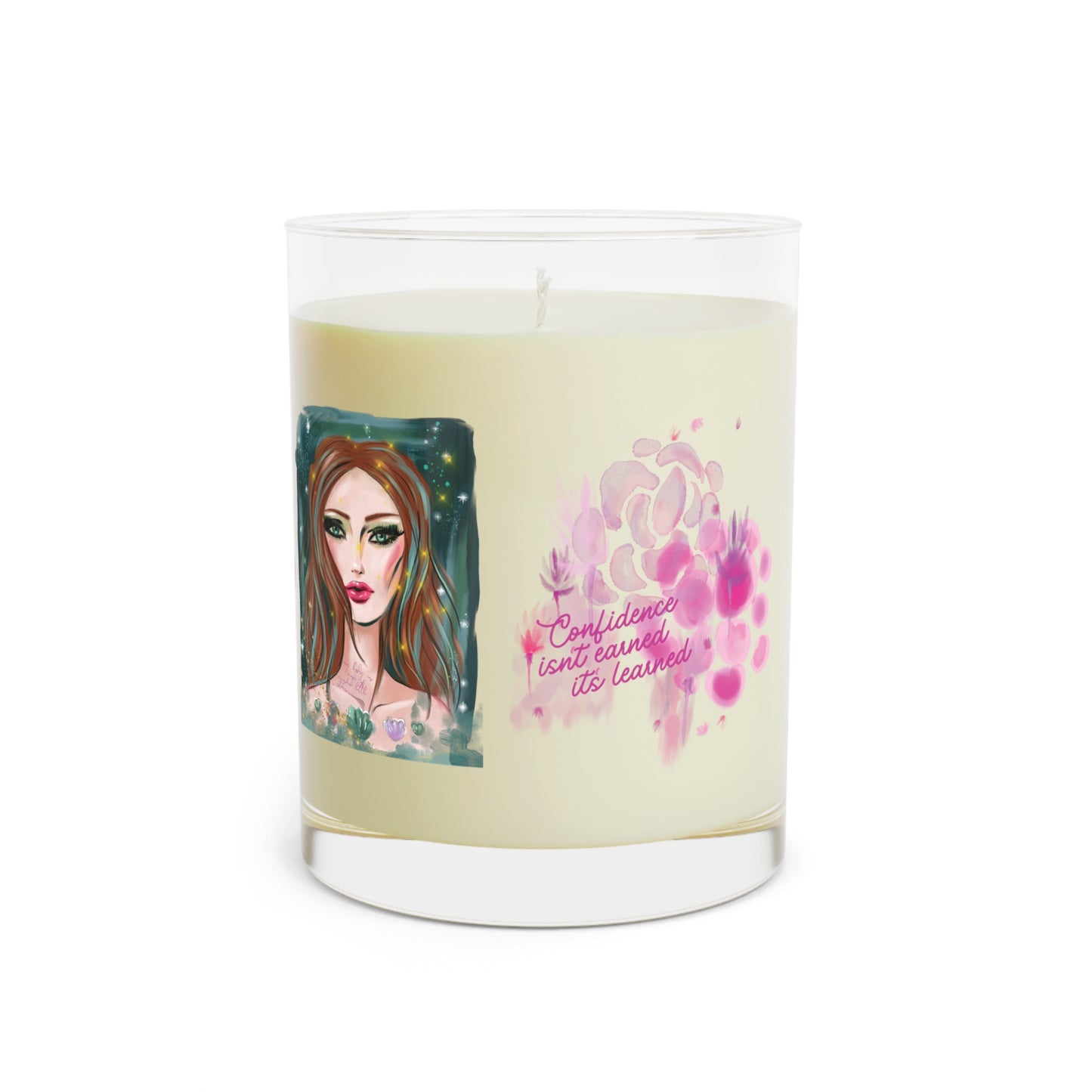 11oz Decorative Scented Candle — "It's OK to Protect My Sanctuary" Pink Eye Design