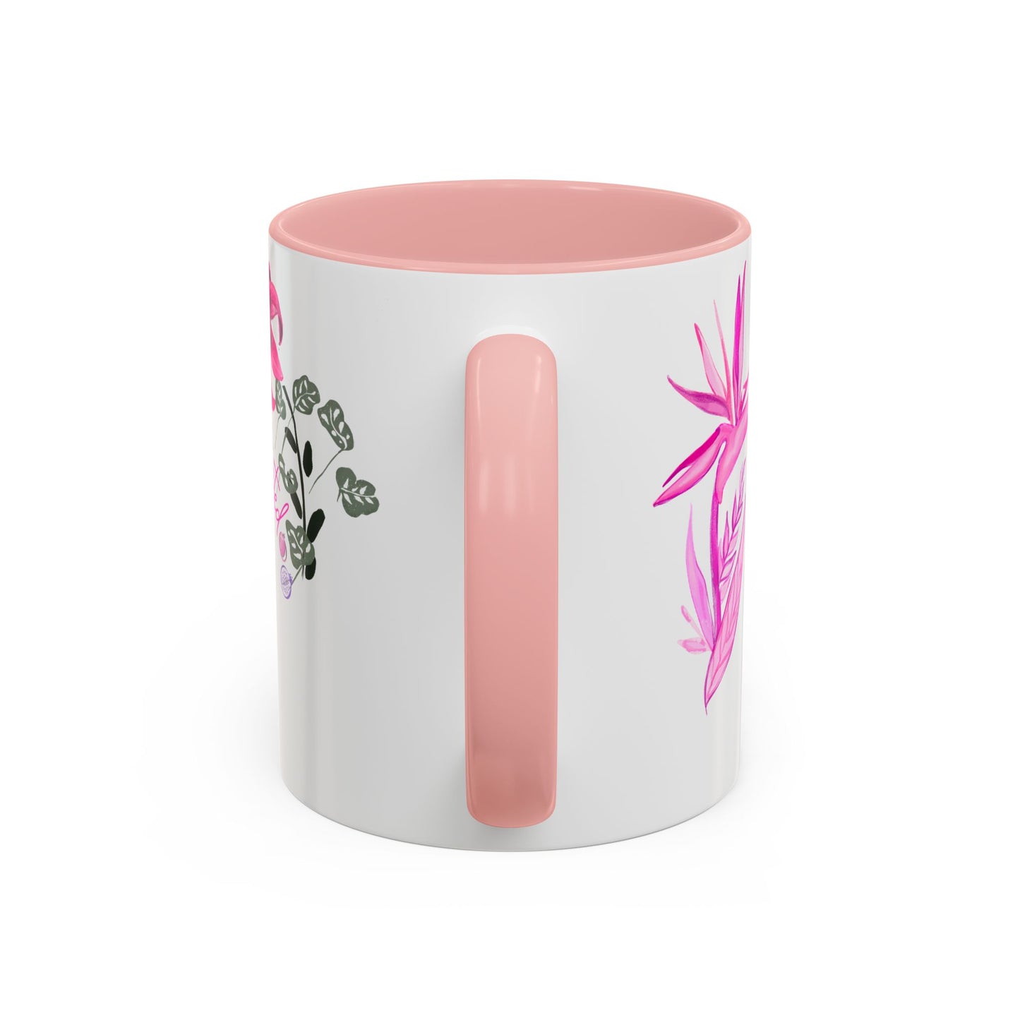 Pink Floral Confidence Coffee Mug — “Confidence isn’t earned, it’s learned”