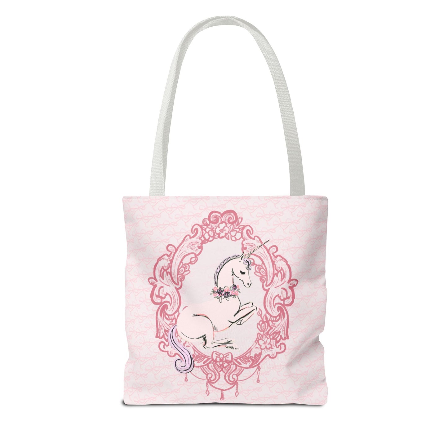 Pink Rose Lace Frame Tote