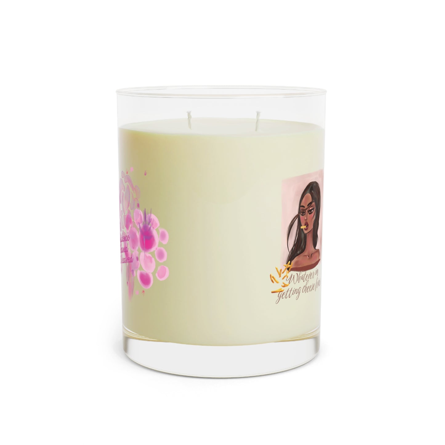 11oz Decorative Scented Candle — "It's OK to Protect My Sanctuary" Pink Eye Design