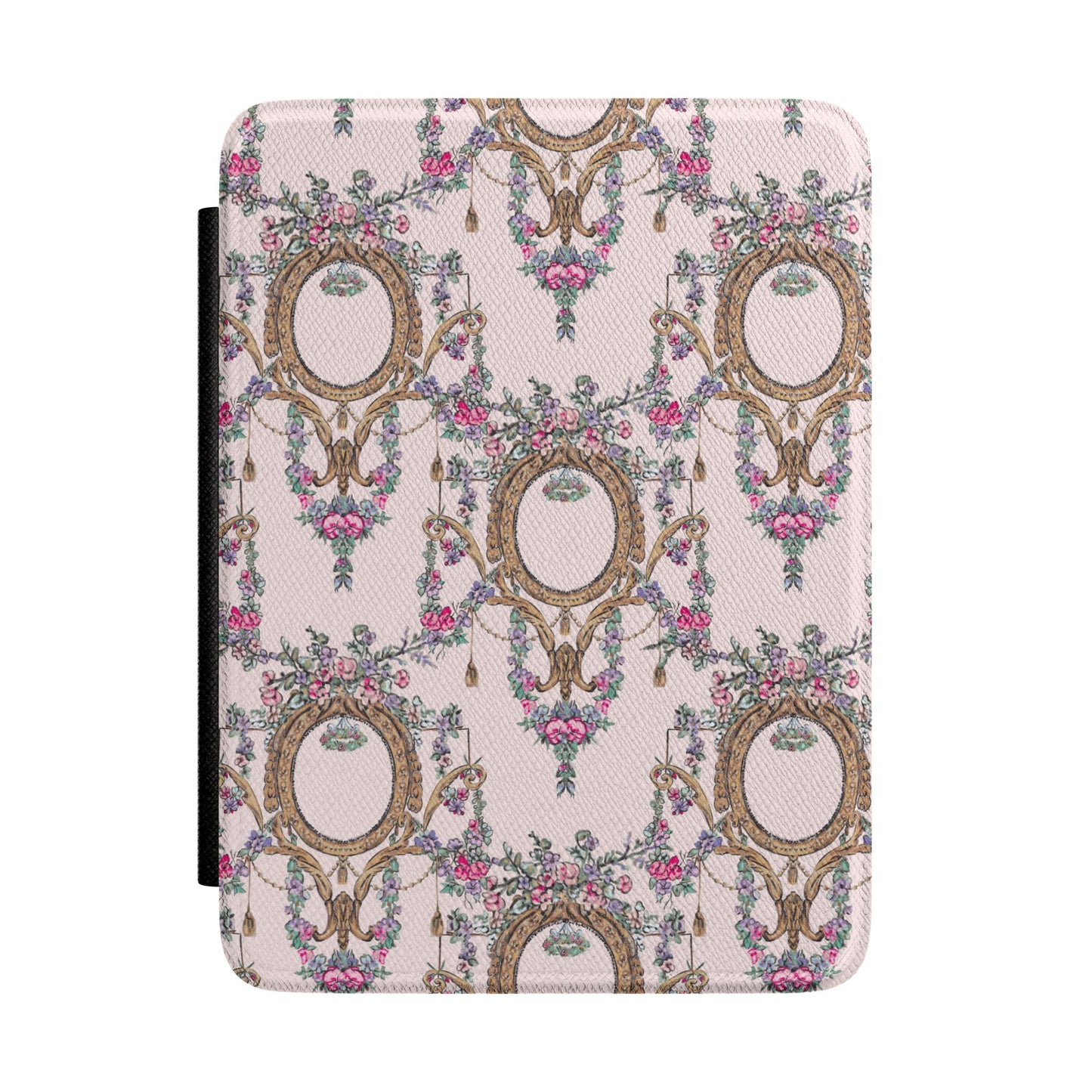 Victorian Rose Cameo Kindle Case | Floral Mirror Pattern