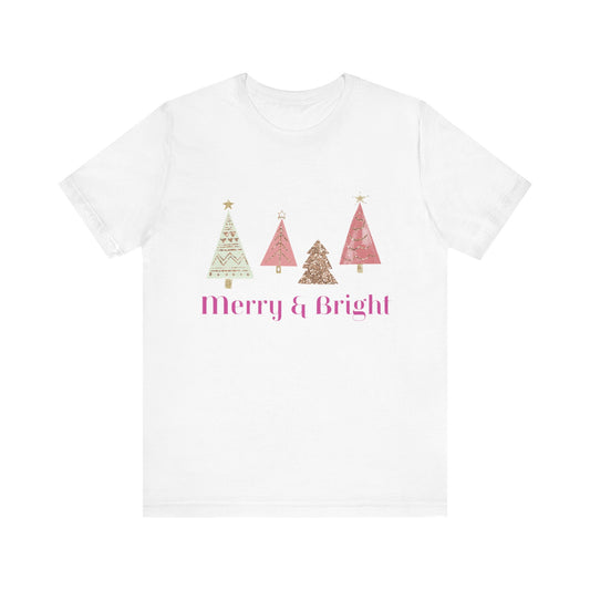 Christmas tshirt for Women, Merry and Bright Sweatshirt, Christmas tee, Christmas Tree shirt, Crewneck, Holiday shirt