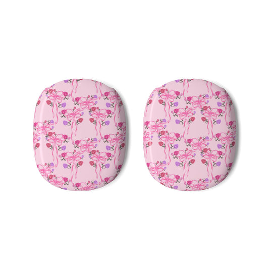 Pink Floral Pattern AirPod Max Case | Floral Ear Cup Covers