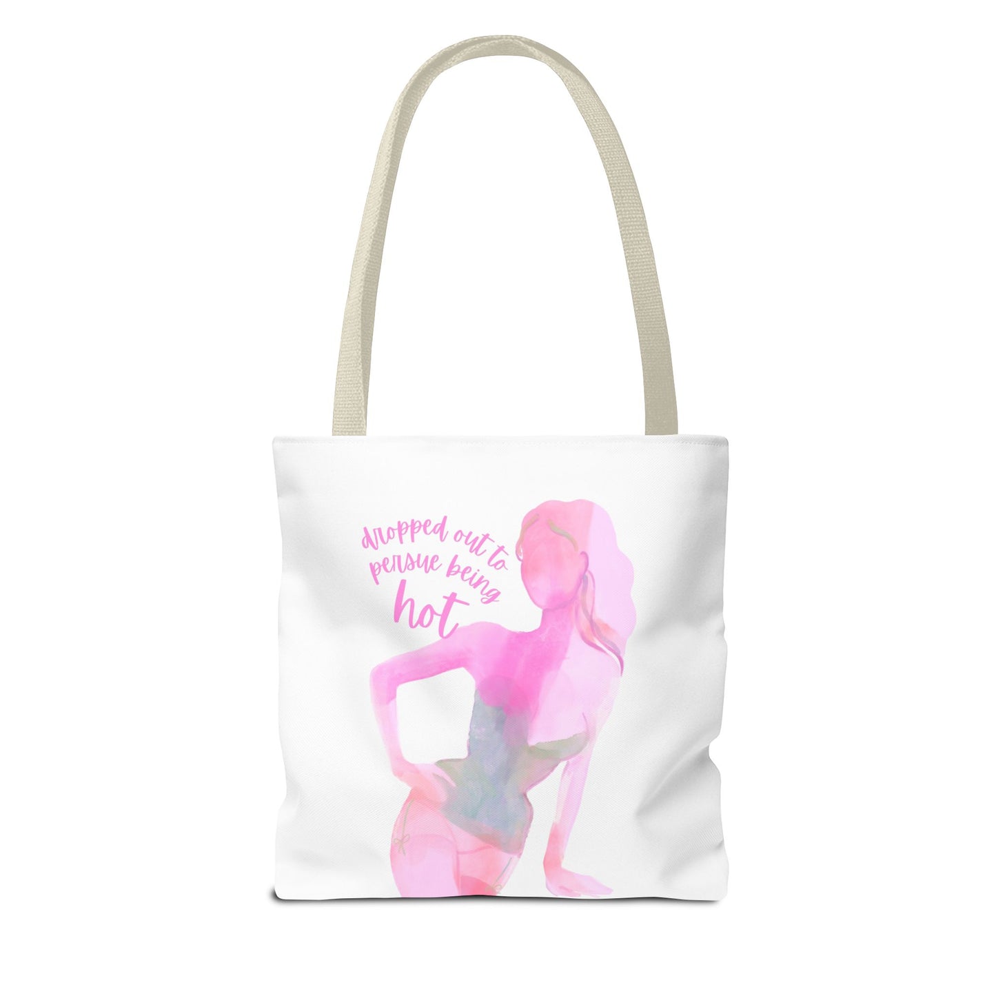 Pink Glam Tote Bag — Feminine Fashion Illustration Canvas Tote