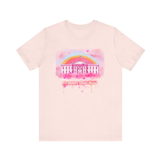 Barbie Dream House White House Unisex Tee, Kamala Harris President Shirt, Political Gift, Feminist Clothing,
