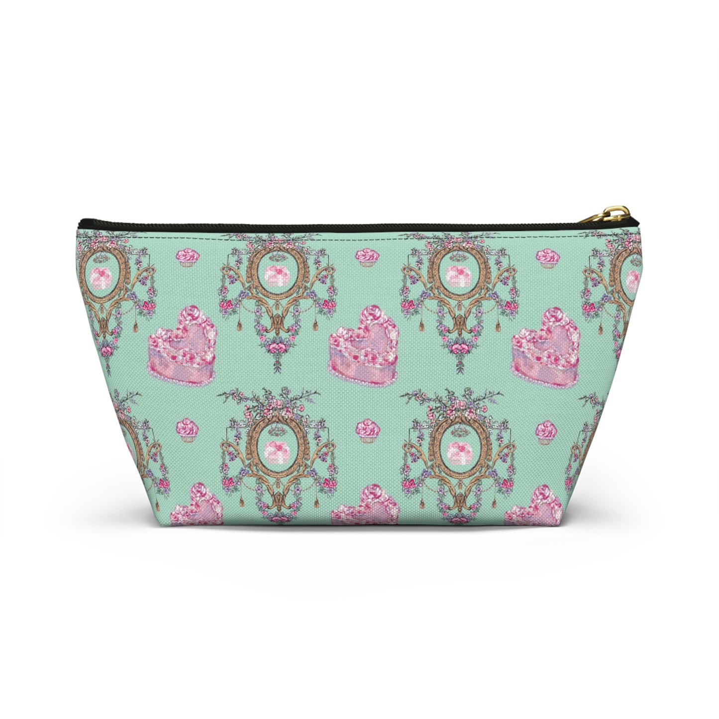 Rococo Garden Hand-Painted Accessory Pouch