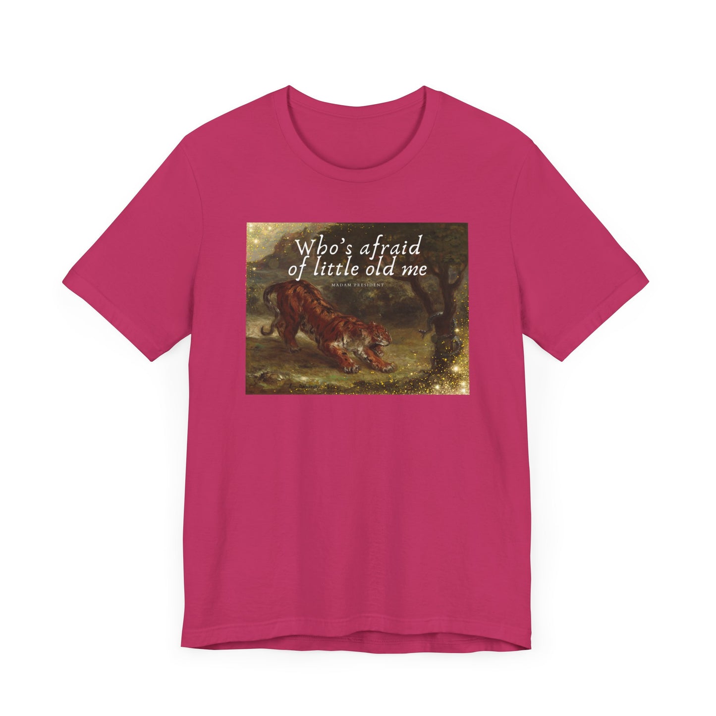 T-Shirt - Eugene Delacroix Artist Swifties Tiger Fight The Patriarchy Tee, Unisex Jersey Short Sleeve Top, Vote for Kamala Shirt