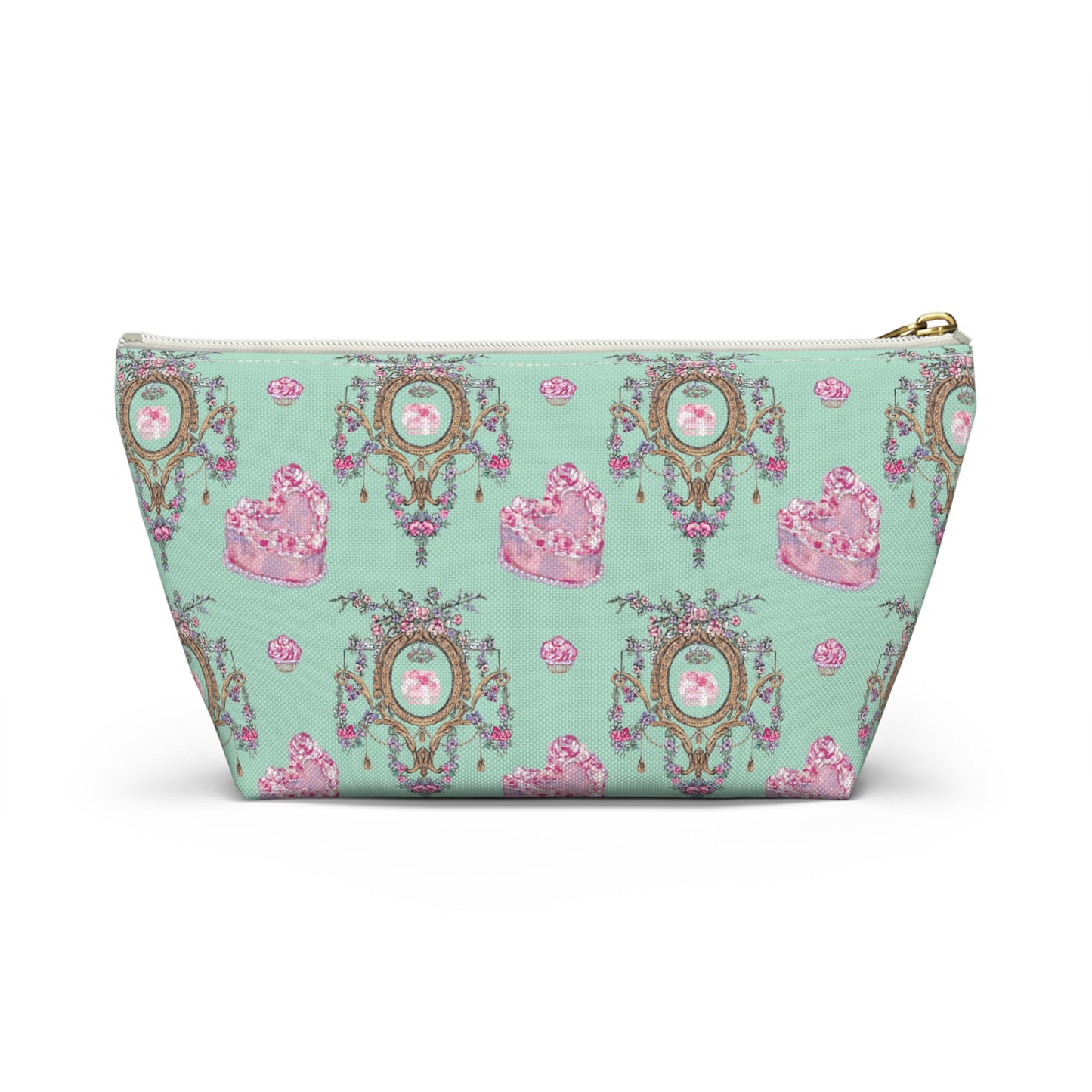 Rococo Garden Hand-Painted Accessory Pouch