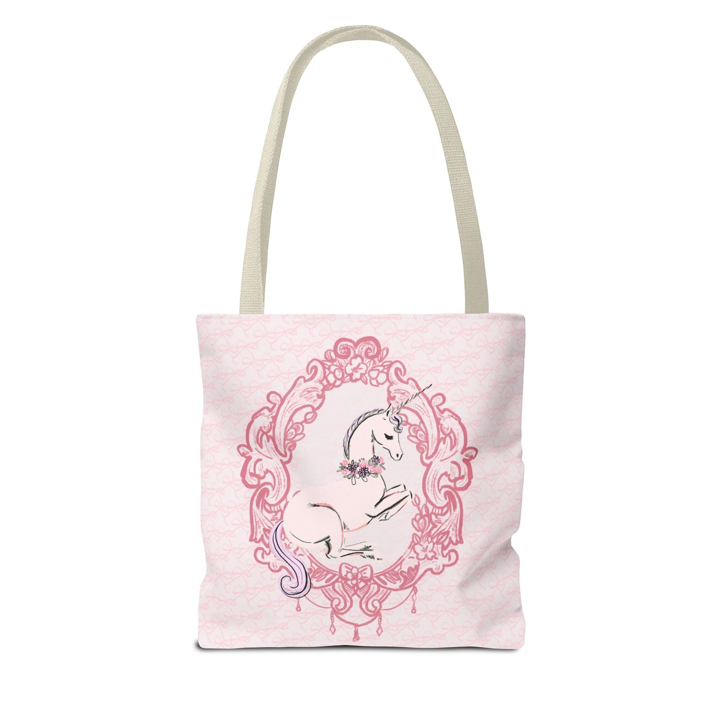 Pink Rose Lace Frame Tote
