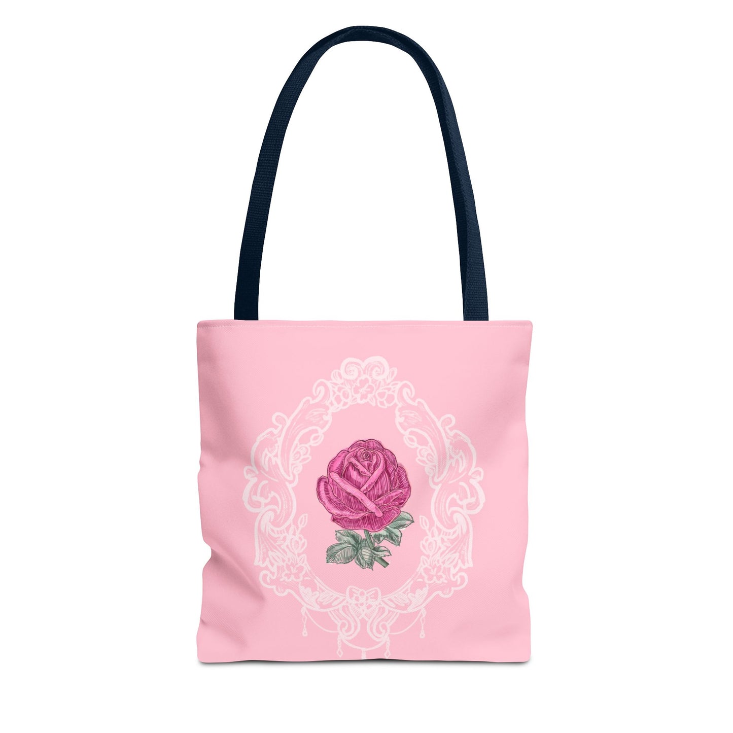 Pink Rose Lace Frame Tote