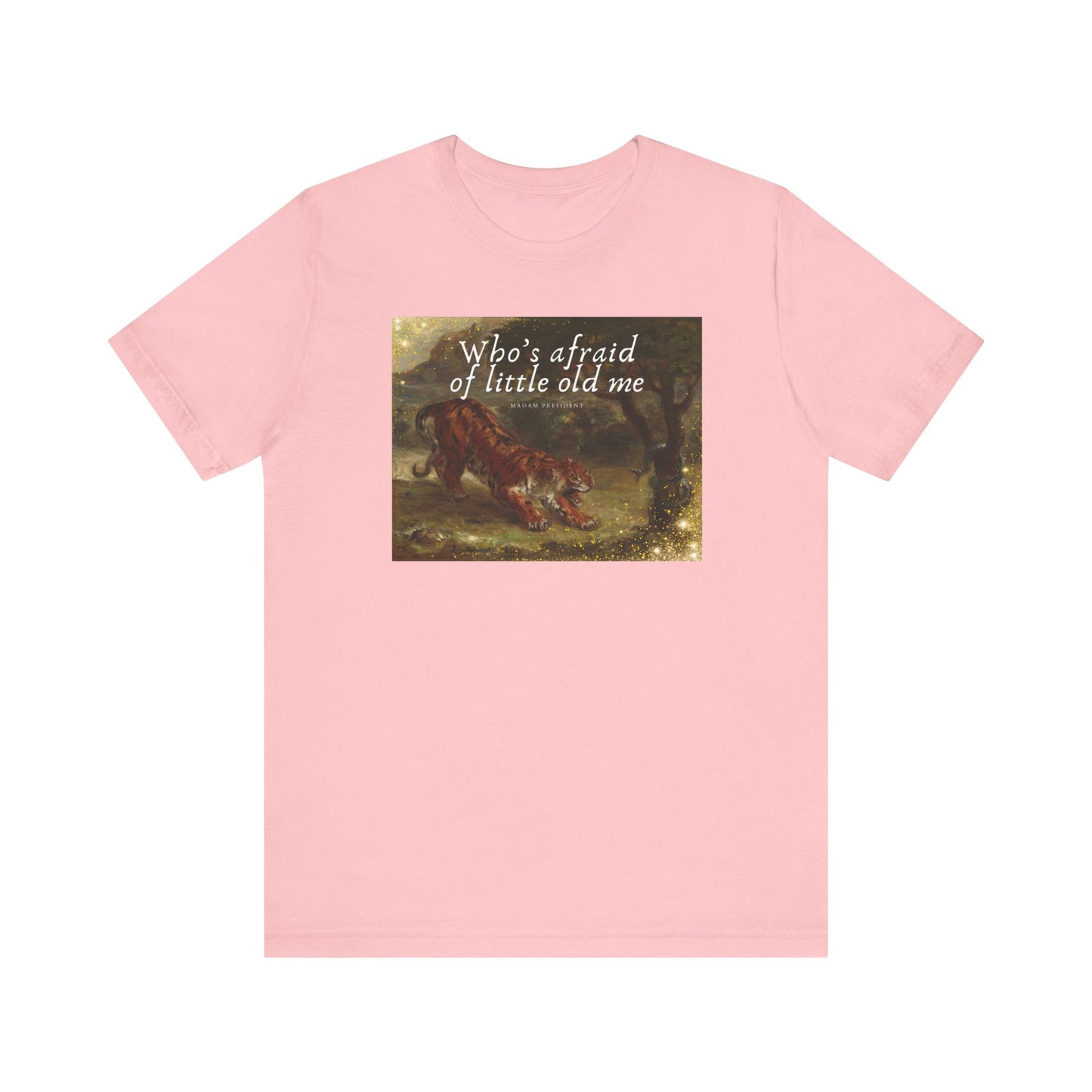 T-Shirt - Eugene Delacroix Artist Swifties Tiger Fight The Patriarchy Tee, Unisex Jersey Short Sleeve Top, Vote for Kamala Shirt