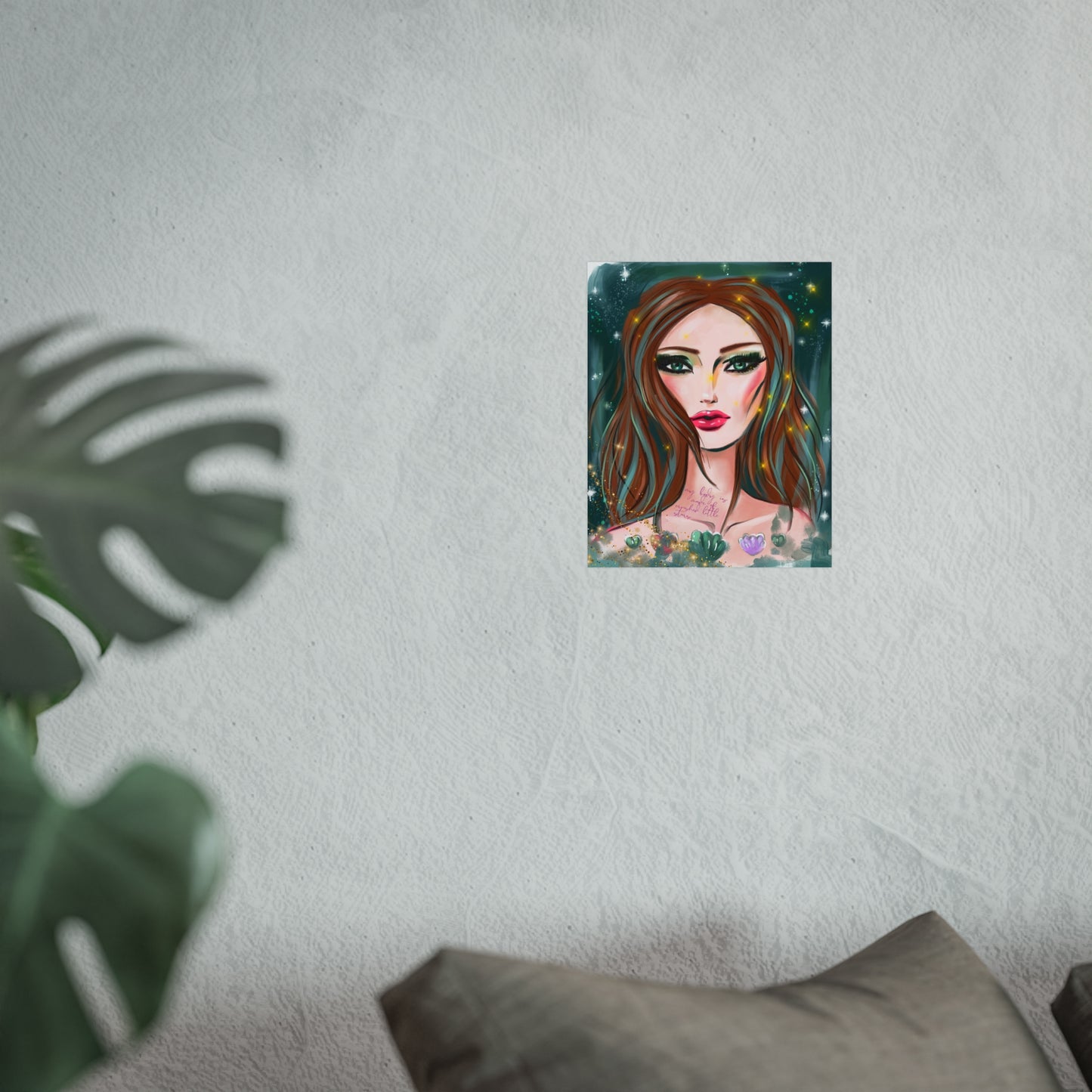 Fine Art Poster — Ethereal Mermaid Portrait Wall Art Print