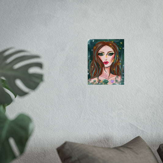 Fine Art Poster — Ethereal Mermaid Portrait Wall Art Print