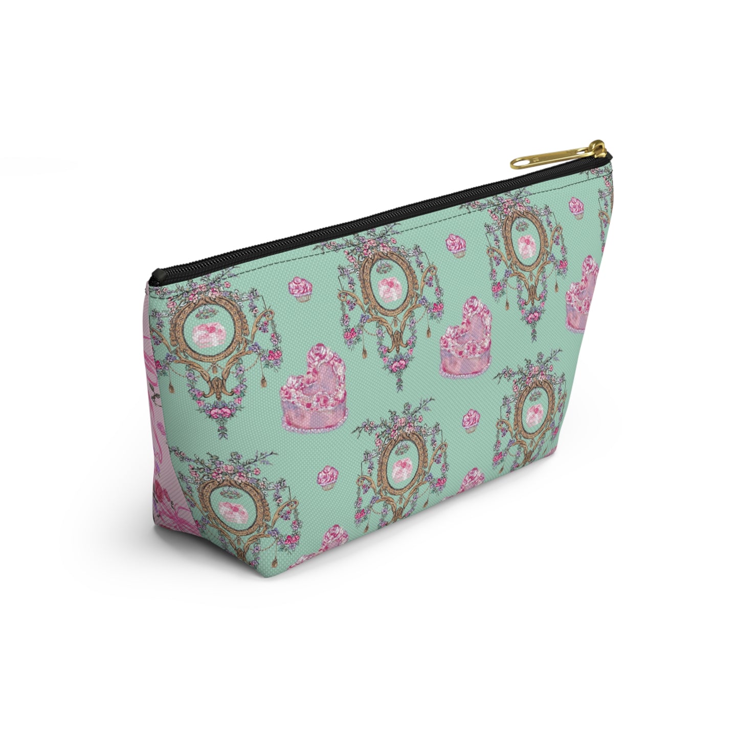 Rococo Garden Hand-Painted Accessory Pouch