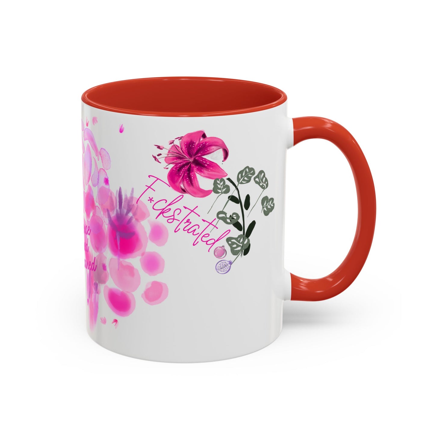 Pink Floral Confidence Coffee Mug — “Confidence isn’t earned, it’s learned”