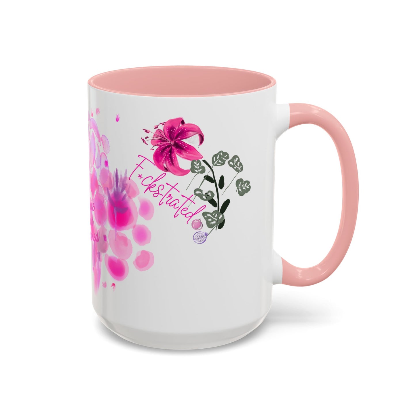 Pink Floral Confidence Coffee Mug — “Confidence isn’t earned, it’s learned”