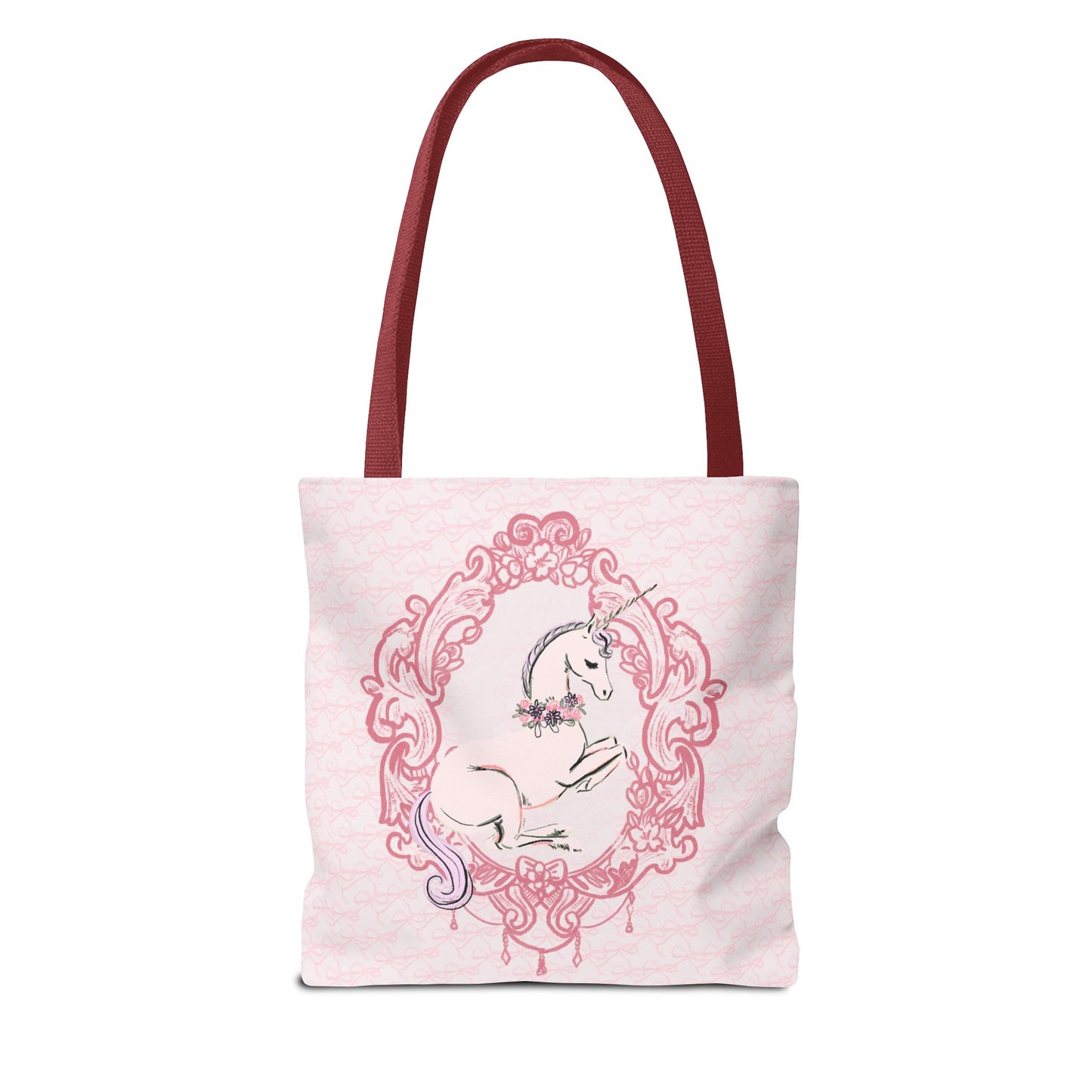 Pink Rose Lace Frame Tote