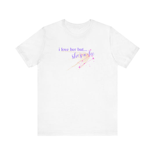 I love her but shes a leo, leo zodiac, Jersey Short Sleeve Tee