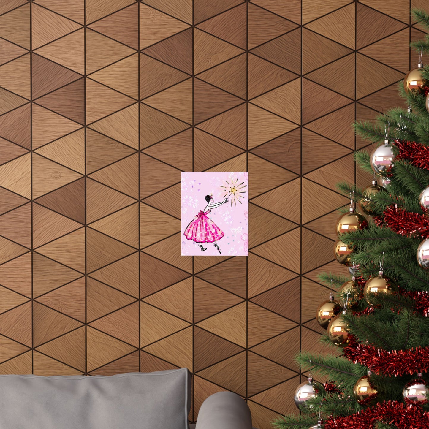 Ballerina Star Matte Poster — Pink Fairy-Tale Wall Art for Girls’ Rooms