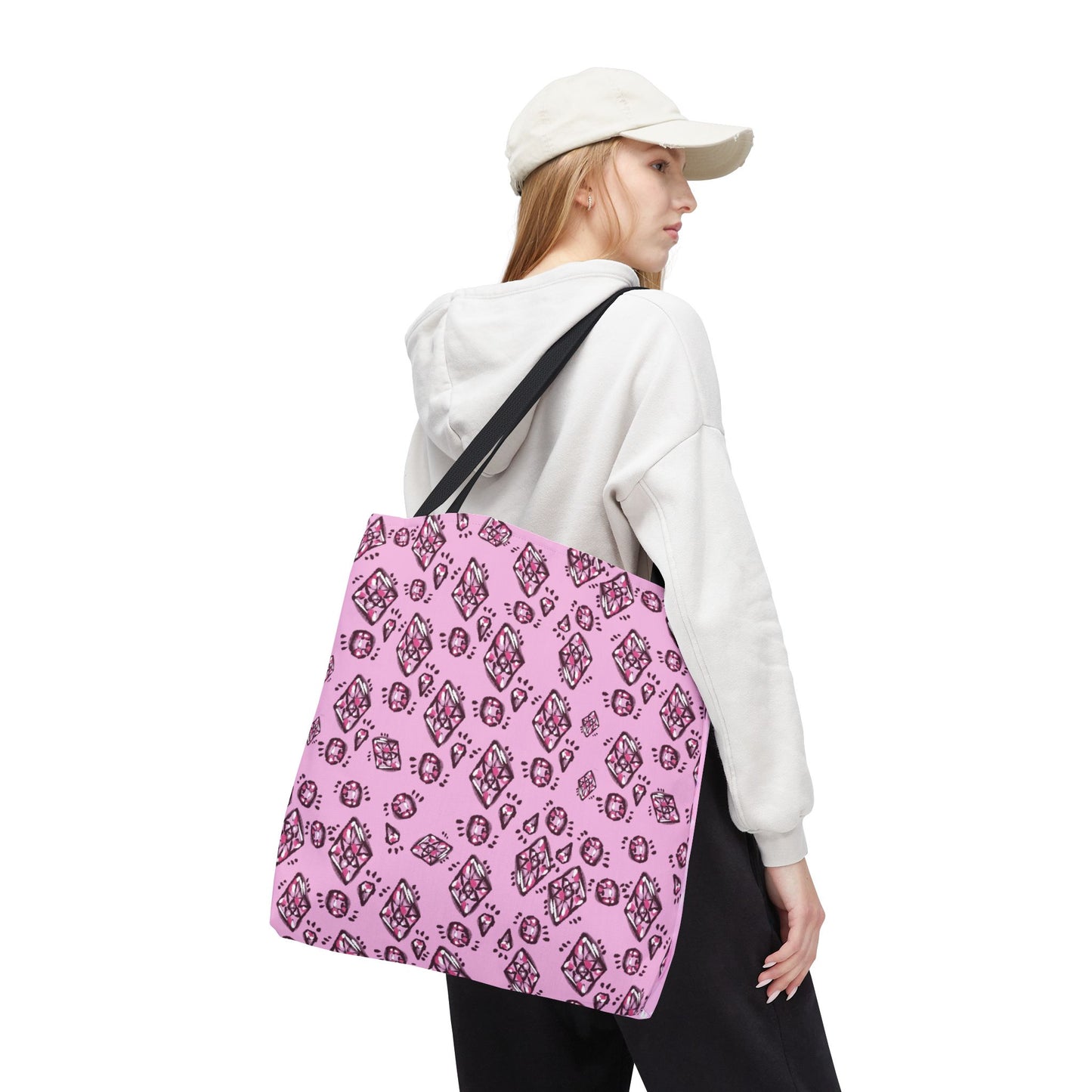 Pink Floral Butterfly Tote Bag – Cute All-Over-Print Shopper