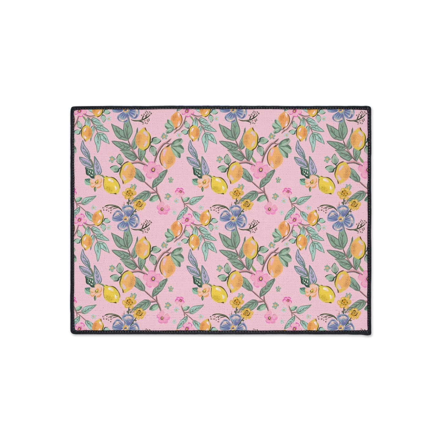 Floral Citrus Heavy-Duty Floor Mat