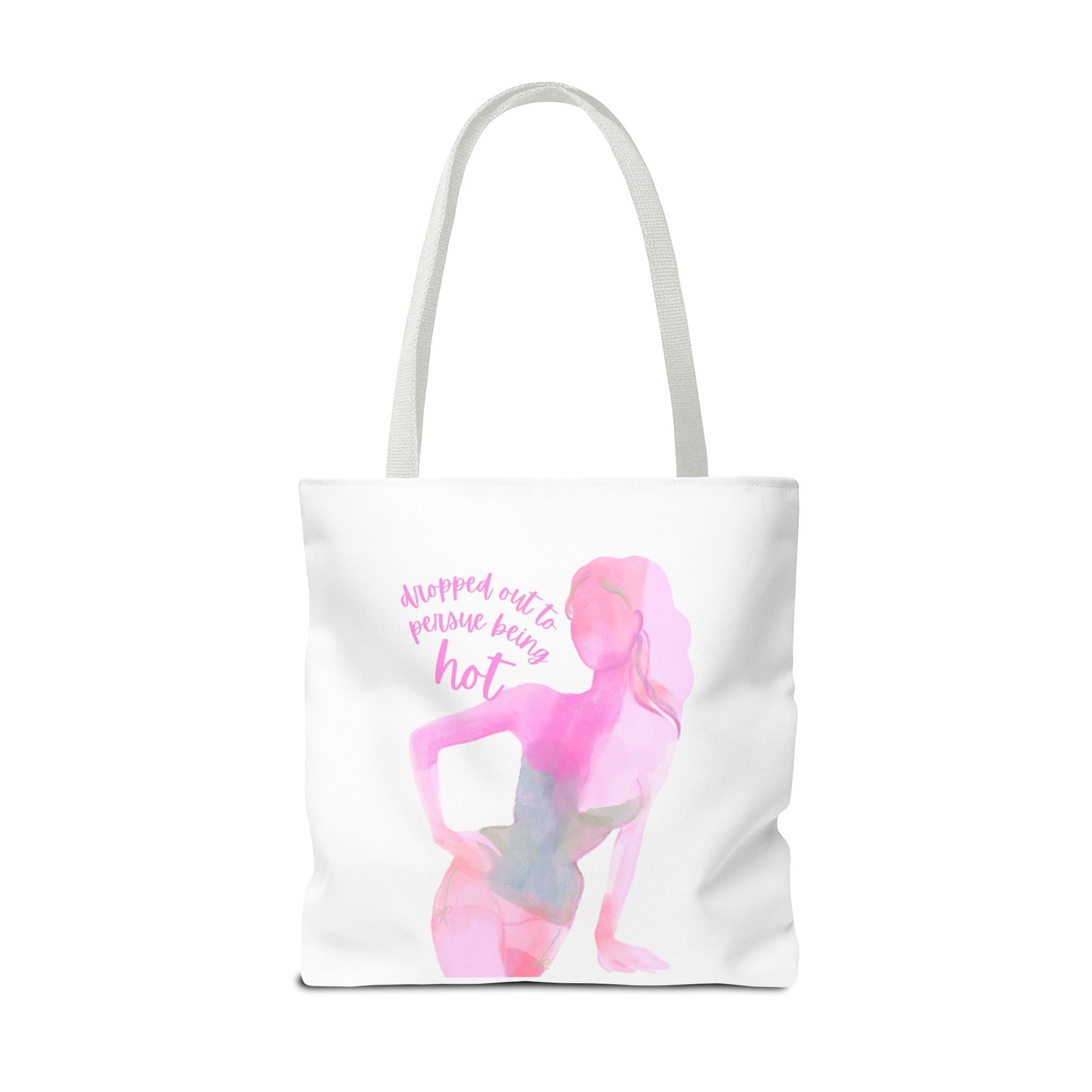 Pink Glam Tote Bag — Feminine Fashion Illustration Canvas Tote