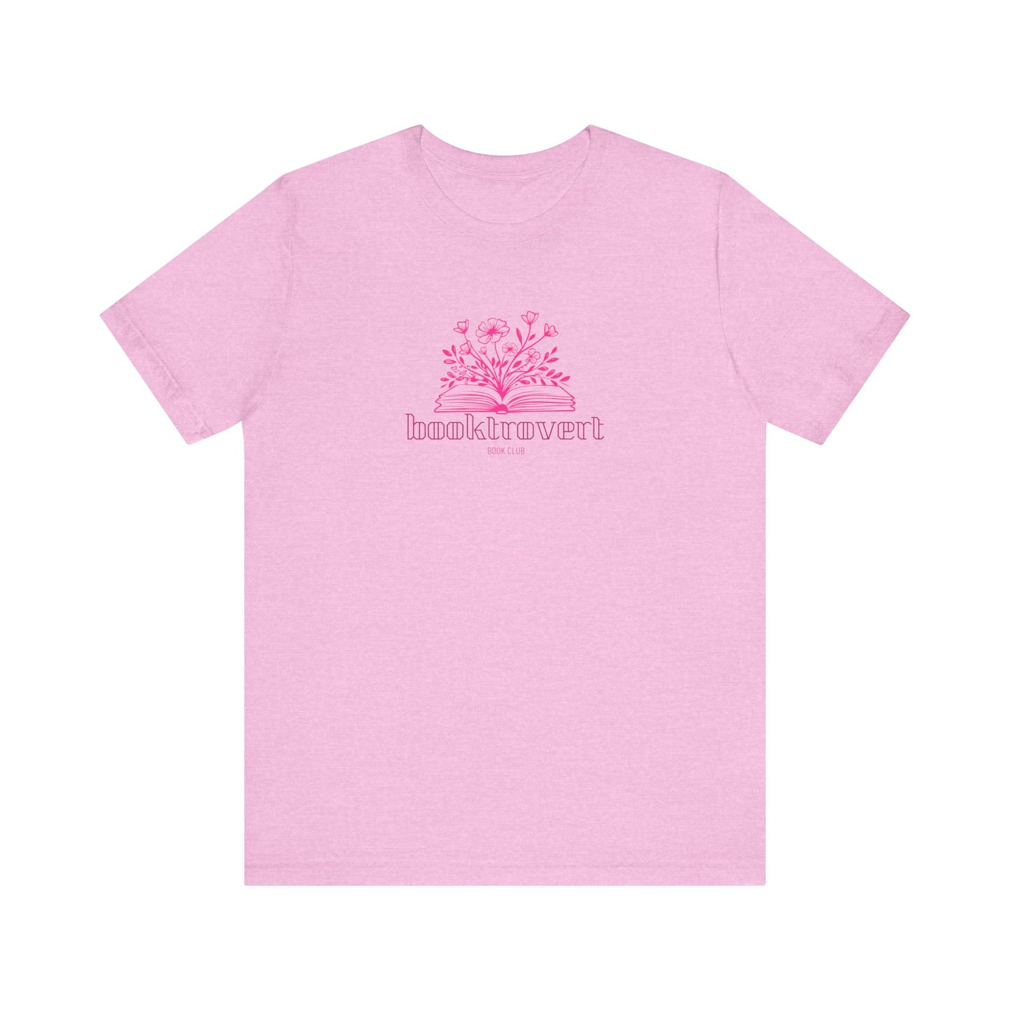 Booktrovert, introvert, book lover, gift for book girlies, Jersey Short Sleeve Tee