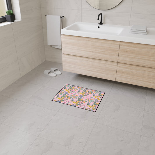 Floral Citrus Heavy-Duty Floor Mat