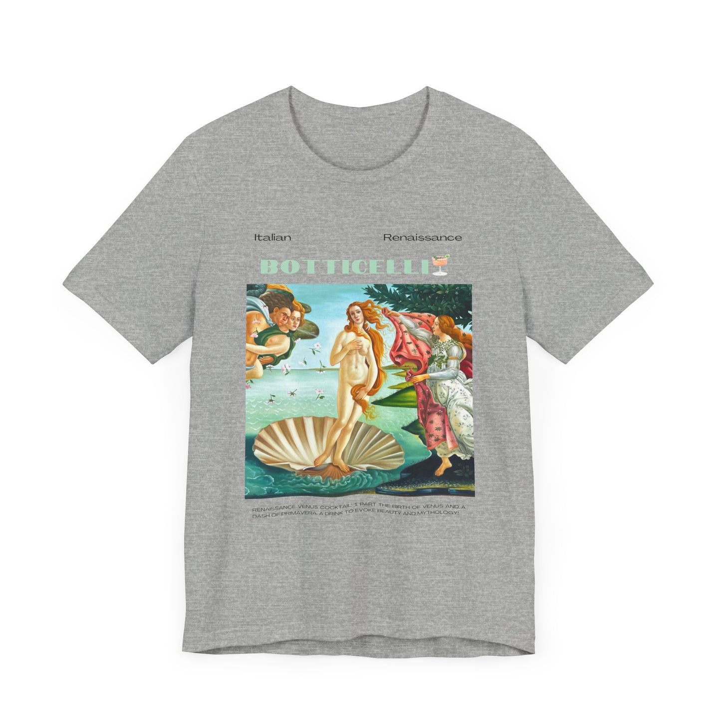 Botticelli, art lover, italian renaissance, Jersey Short Sleeve Tee