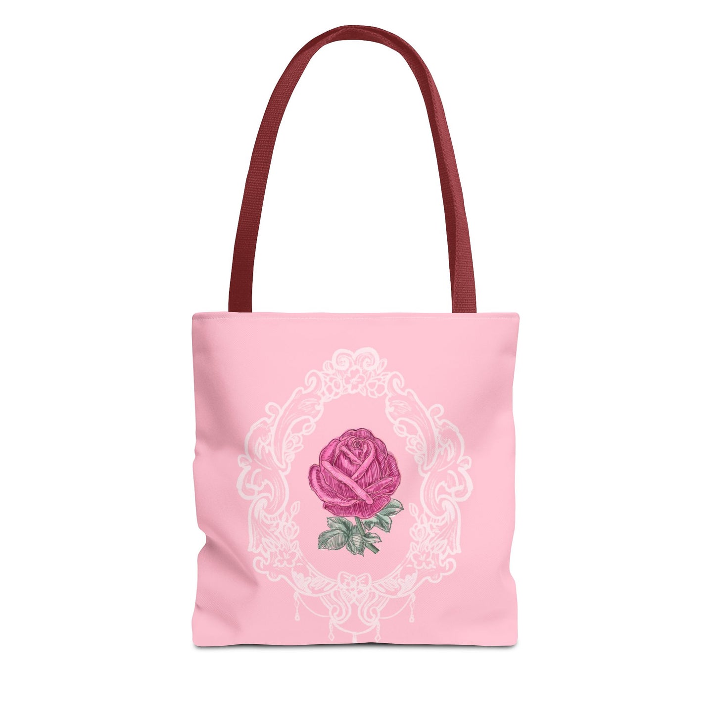 Pink Rose Lace Frame Tote