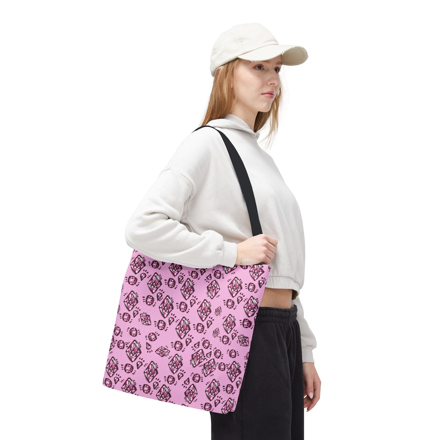 Pink Floral Butterfly Tote Bag – Cute All-Over-Print Shopper
