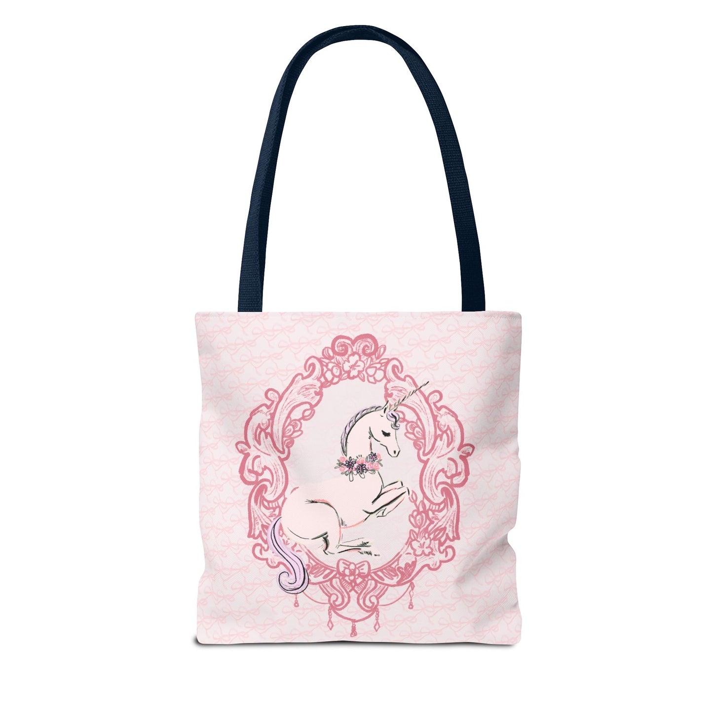 Pink Rose Lace Frame Tote